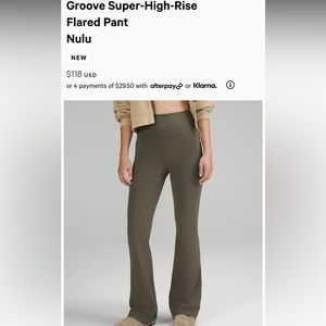Lululemon Groove Super-High Waisted Nulu Pant Size 4